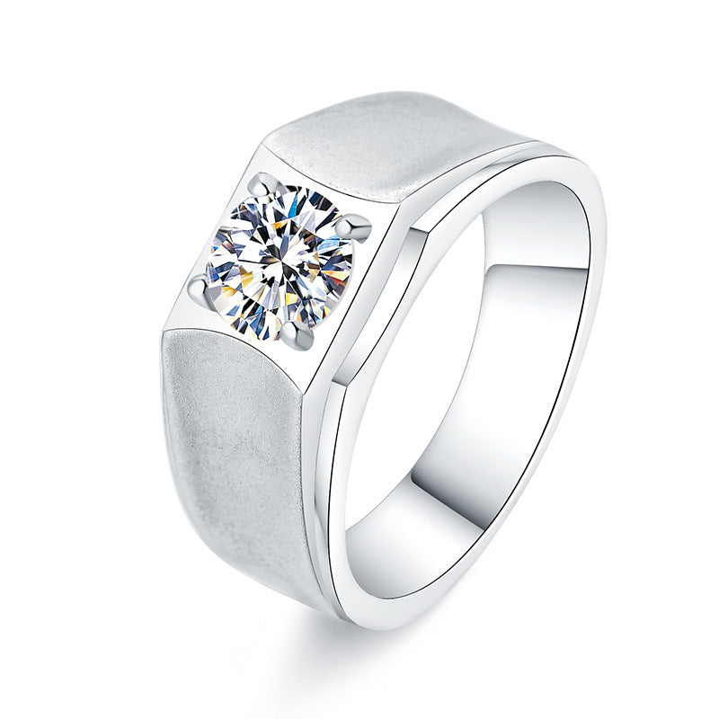 Imitated moissanite ring for domineering men