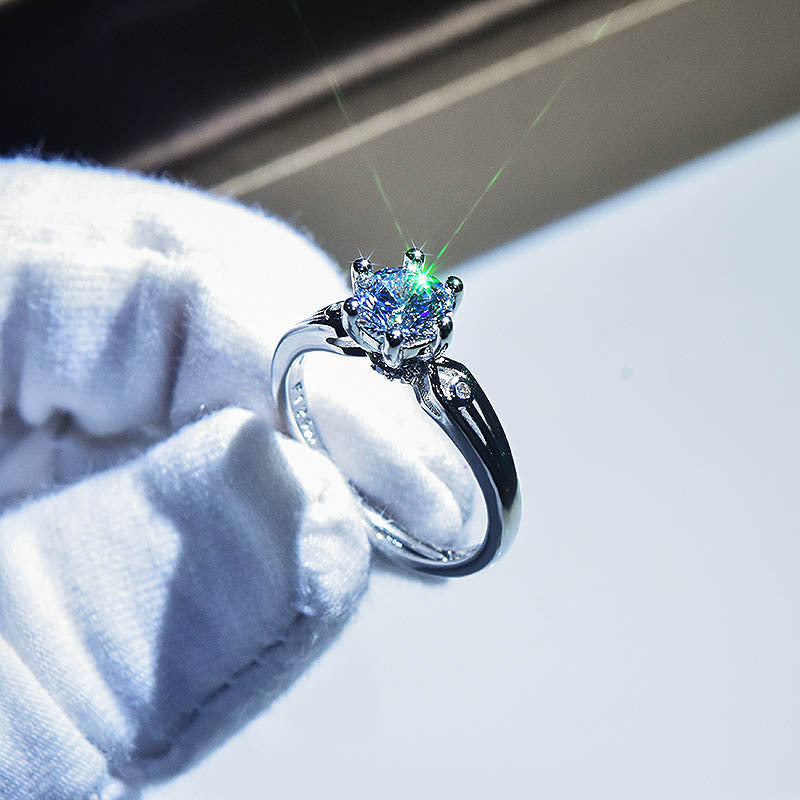 Imitation Mossan diamond ring