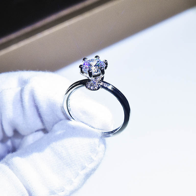 Imitation Mossan diamond ring