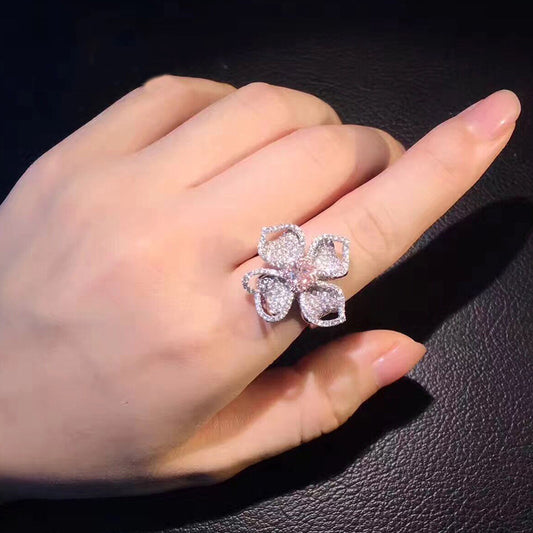 Fashion Luxury Group diamond ring full diamond engagement cooktail ring