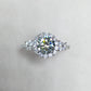 Moissanite diamond Ring Group set luxury 2 carat round ring