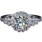 Moissanite diamond Ring Group set luxury 2 carat round ring