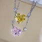 High-grade design sense of temperament with high carbon diamond pink pendant