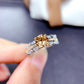 Imitation Mosan diamond ring eight heart eight arrows high carbon diamond powder color treasure ring