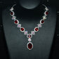 Imitation natural ruby necklace fashion luxury high-end jewelry set