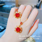 New Chinese ingenuity design simulation emerald jewelry set Fanta Papalacha