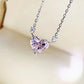 High-grade design sense of temperament with high carbon diamond pink pendant