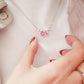 High-grade design sense of temperament with high carbon diamond pink pendant