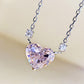 High-grade design sense of temperament with high carbon diamond pink pendant