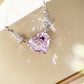 High-grade design sense of temperament with high carbon diamond pink pendant