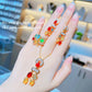 vintage Vintage French vintage earrings Jewel Home Sparkle square candy Necklace Horseshoe Gema Rainbow Ring