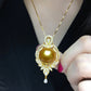 Luxury couture jewelry imitation Nanyang pearl pendant Luxury full inlaid synthetic shell beads necklace