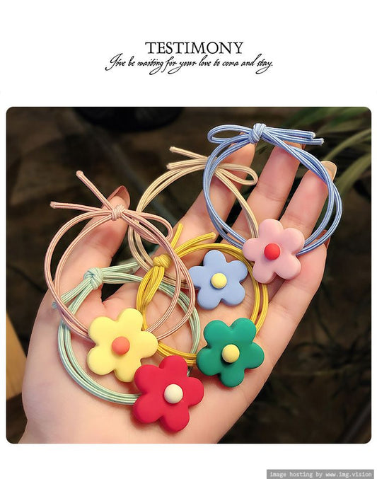 Korean hair rope girl cute colorful hair tie rubber band hair accessories