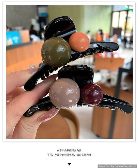 Color Bean Korean Popularity Clip Large Personality Morandi Temperament Wash Face Hairpin Clip