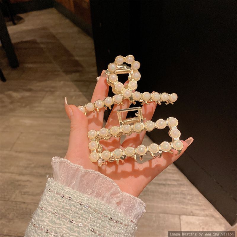 European style simple geometric mermaid high-end sense pearl Large amount of hair clip hair accessories