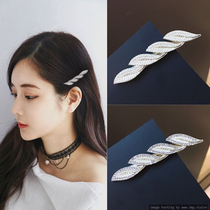 Japanese and South Korean fashion leaf clip hairpin hairpin elegant temperament bangs clip hair clip word clip duckbill clip side clip