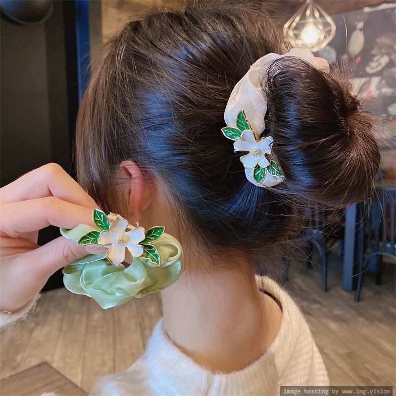 Gentle flower language in the mast, large hair ring, high-end ponytail, rubber band, female headband, super fairy, temperament, hair accessories