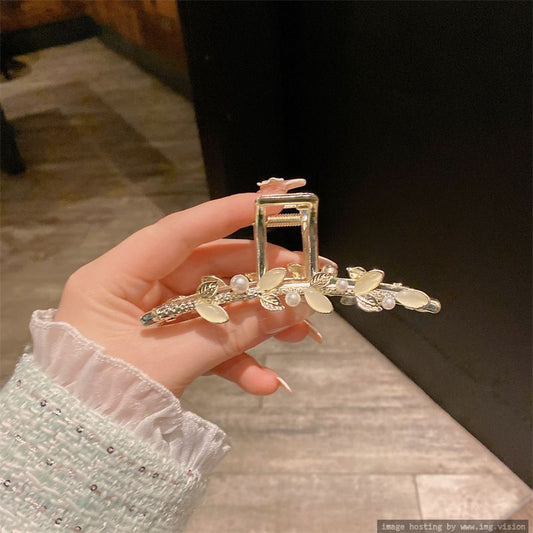 South Korean's high-end sense flower clip temperament all-match large back of the hair clip hair accessories